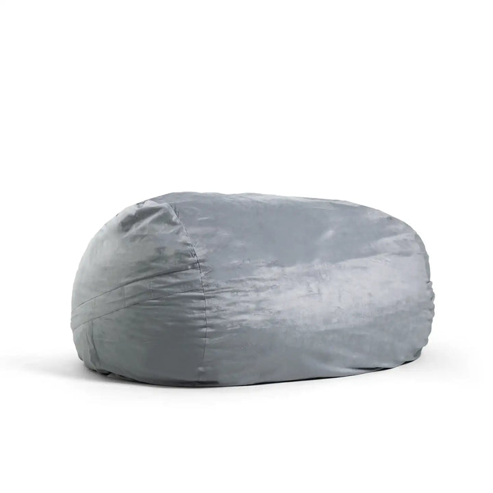 Fuf XXL Giant Bean Bag Chair angled #color_gray-plush