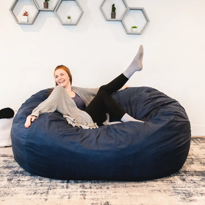 Fuf XXL Giant Bean Bag Chair #color_cobalt-lenox