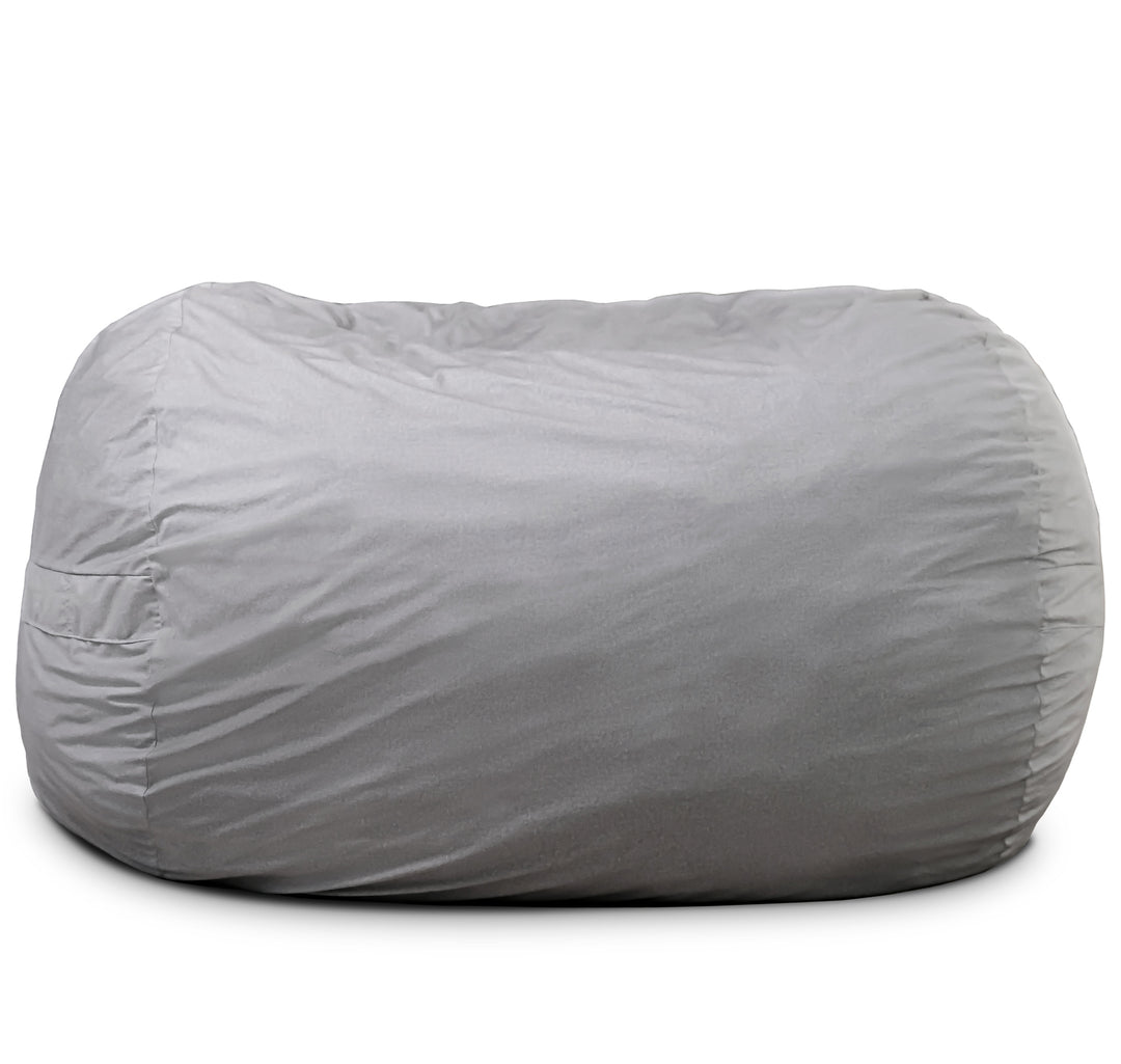 Gray bean bag chair on a white background #color_fog-brushed-denim