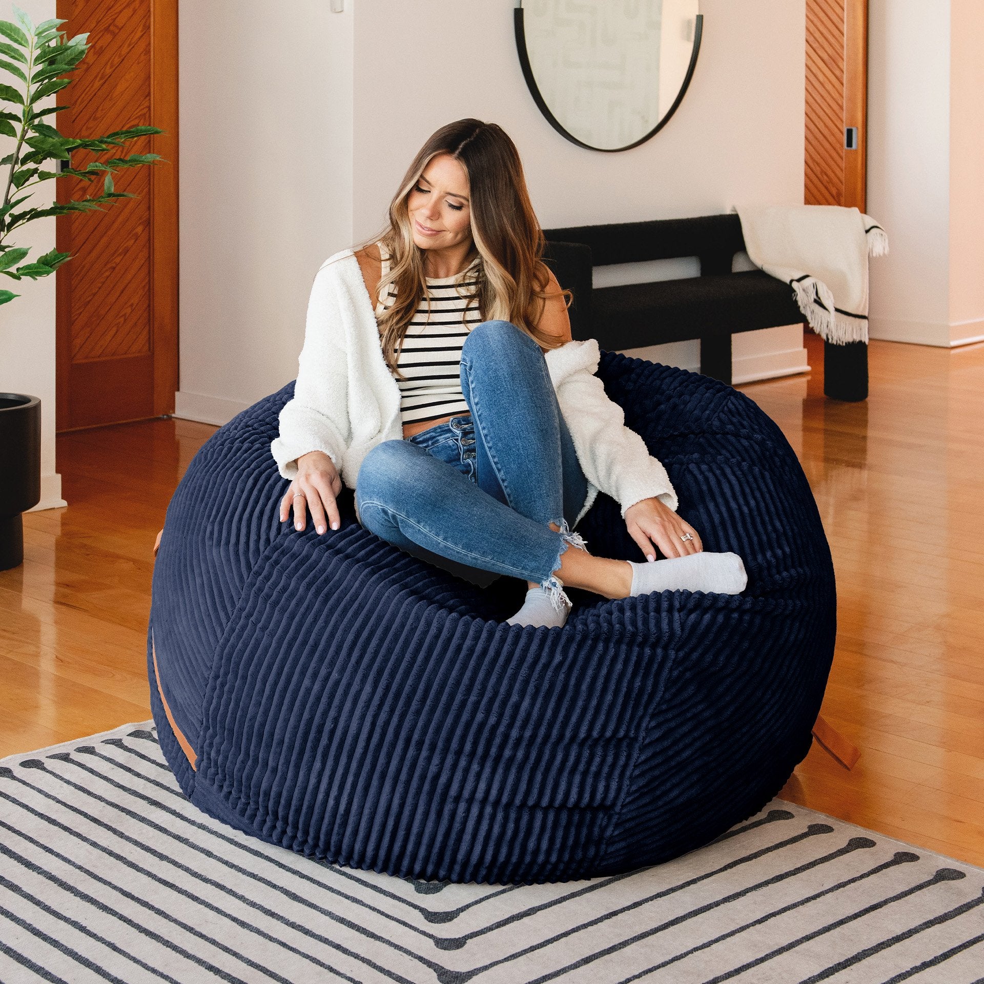 Fuf® 5 ft Large Bean Bag Chair | Big Joe® Foam Lounger