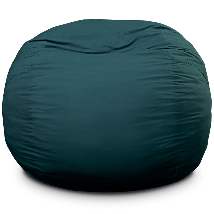 Teal bean bag chair on a white background #color_deep-sea-velveteen