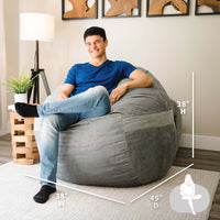 Fuf® Chair and Ottoman Bundle - Includes Fuf® Large and Fuf Pouf™