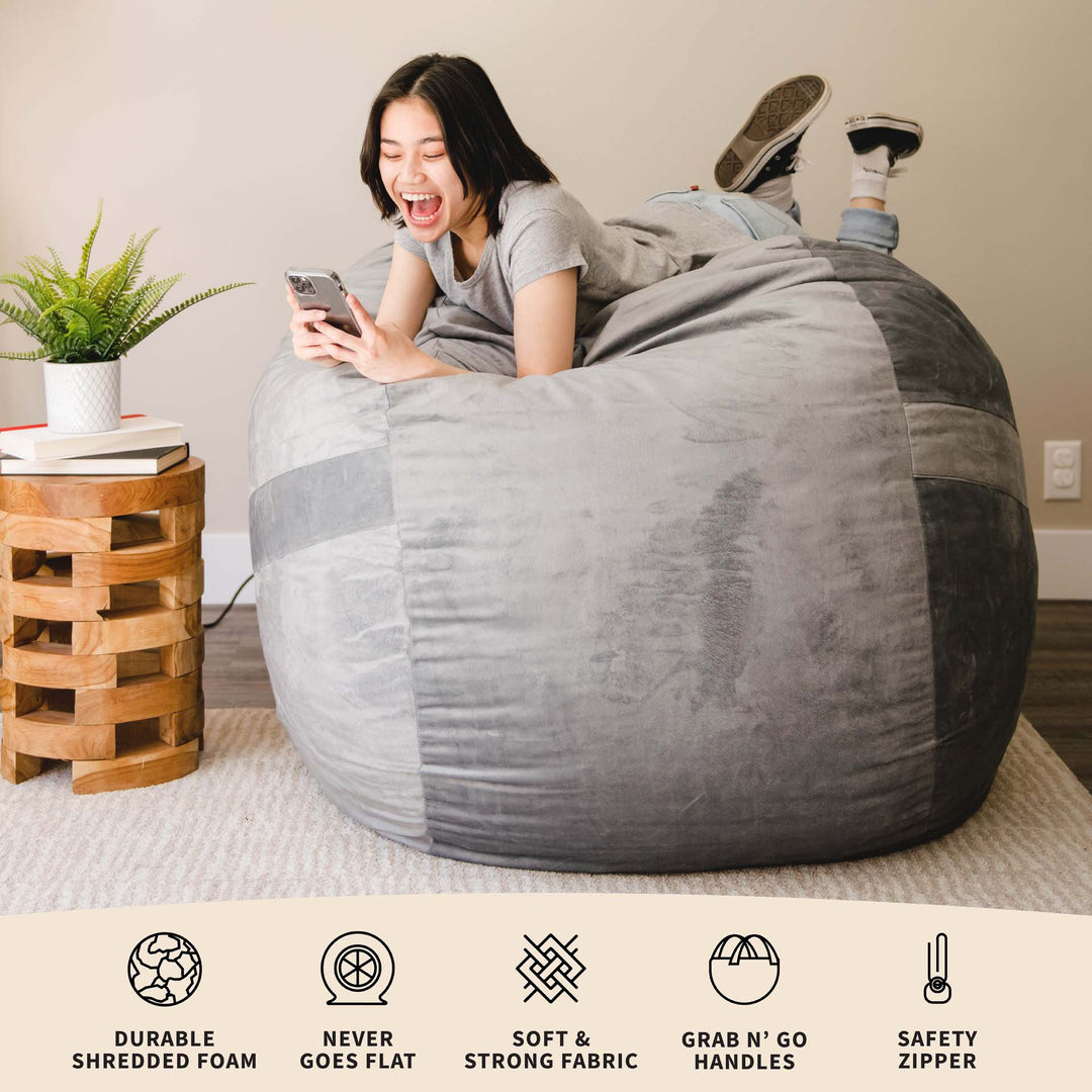 Fuf® Chair and Ottoman Bundle - Includes Fuf® Large and Fuf Pouf™