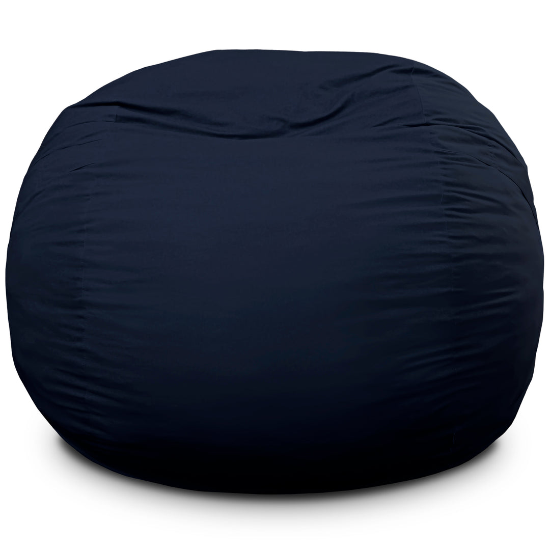 Navy blue bean bag chair on a white background #color_cobalt-brushed-denim