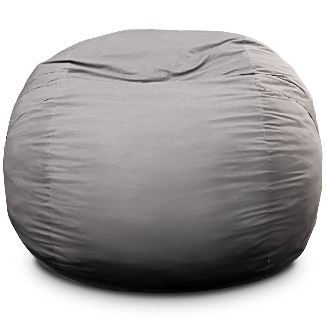 Gray bean bag chair on a white background #color_fog-brushed-denim