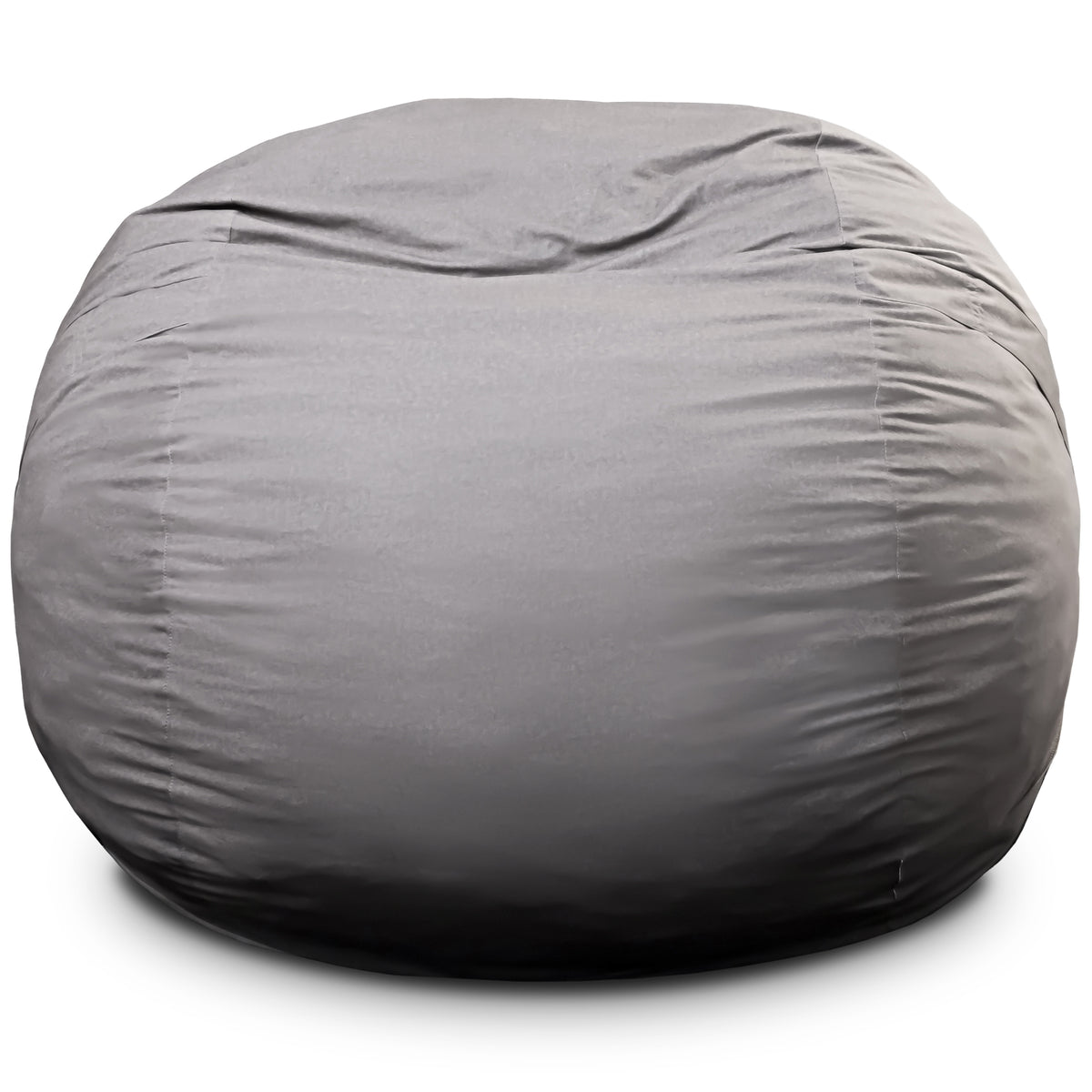 Gray bean bag chair on a white background 