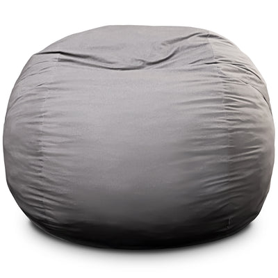 Gray bean bag chair on a white background 