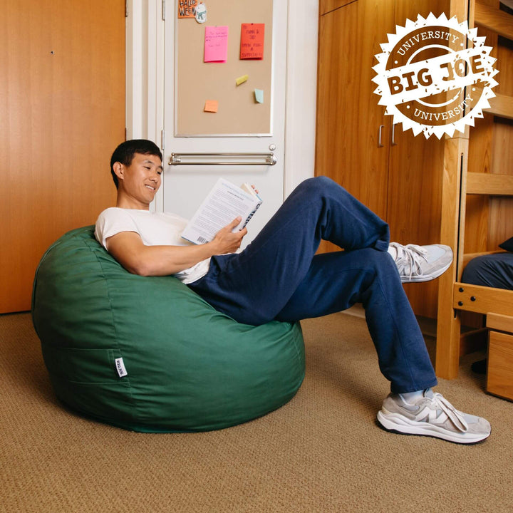 Fuf green dorm foam beanbag chair #color_collegiate-green-lenox