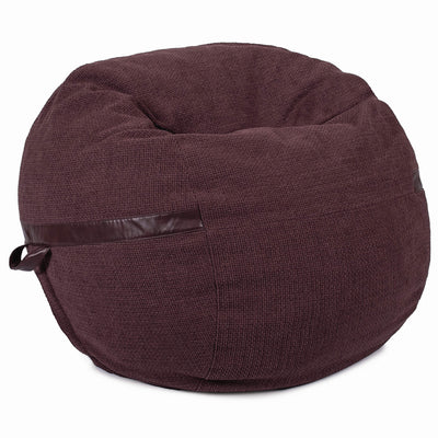 Merlot bean bag chair on a white background 
