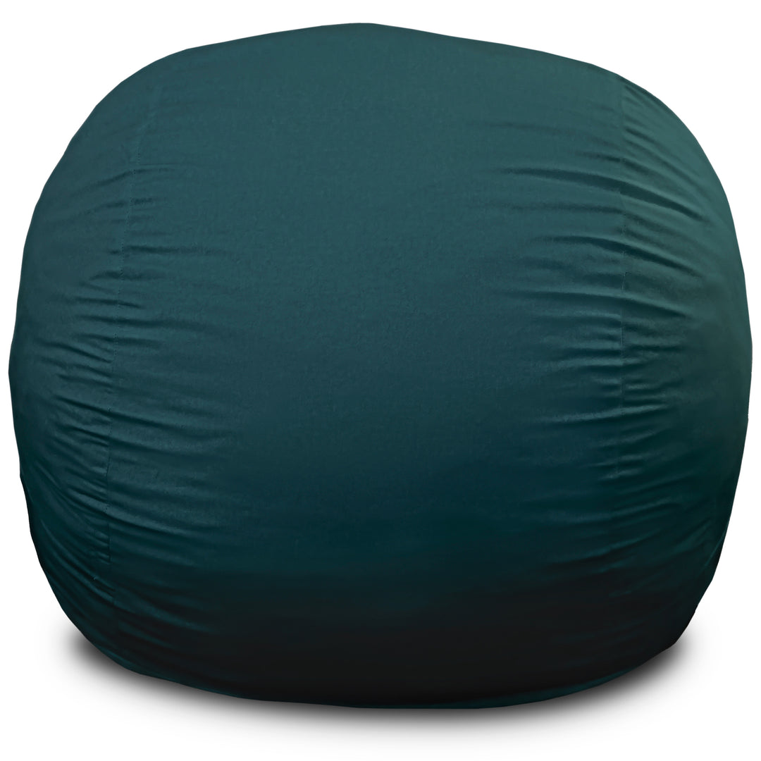 Teal bean bag chair on a white background #color_deep-sea-velveteen