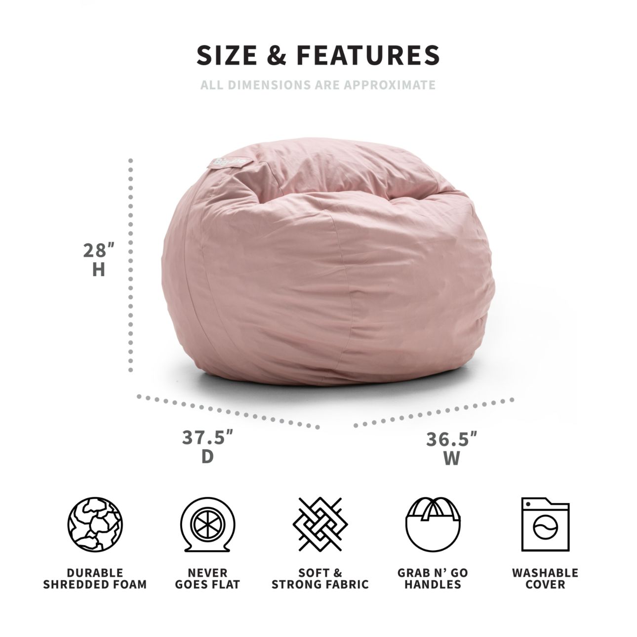 Bean bag medium discount size