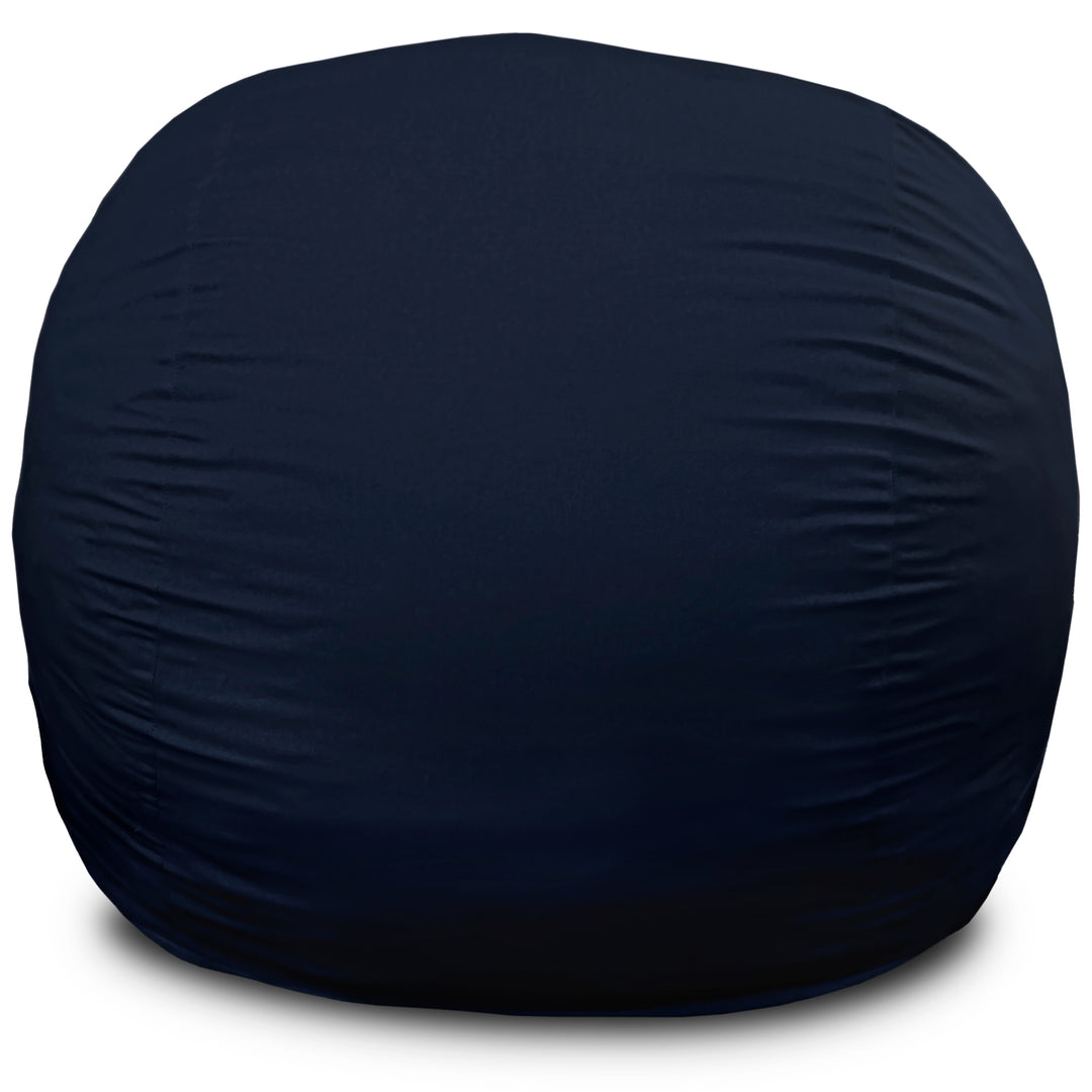 Navy blue bean bag chair on a white background #color_cobalt-brushed-denim