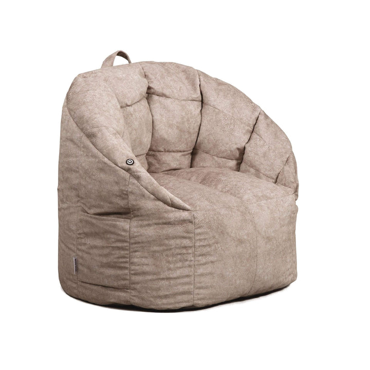 Milano Vibe Massaging Beanbag Chair for Adults side #color_lunar-gray-hyde