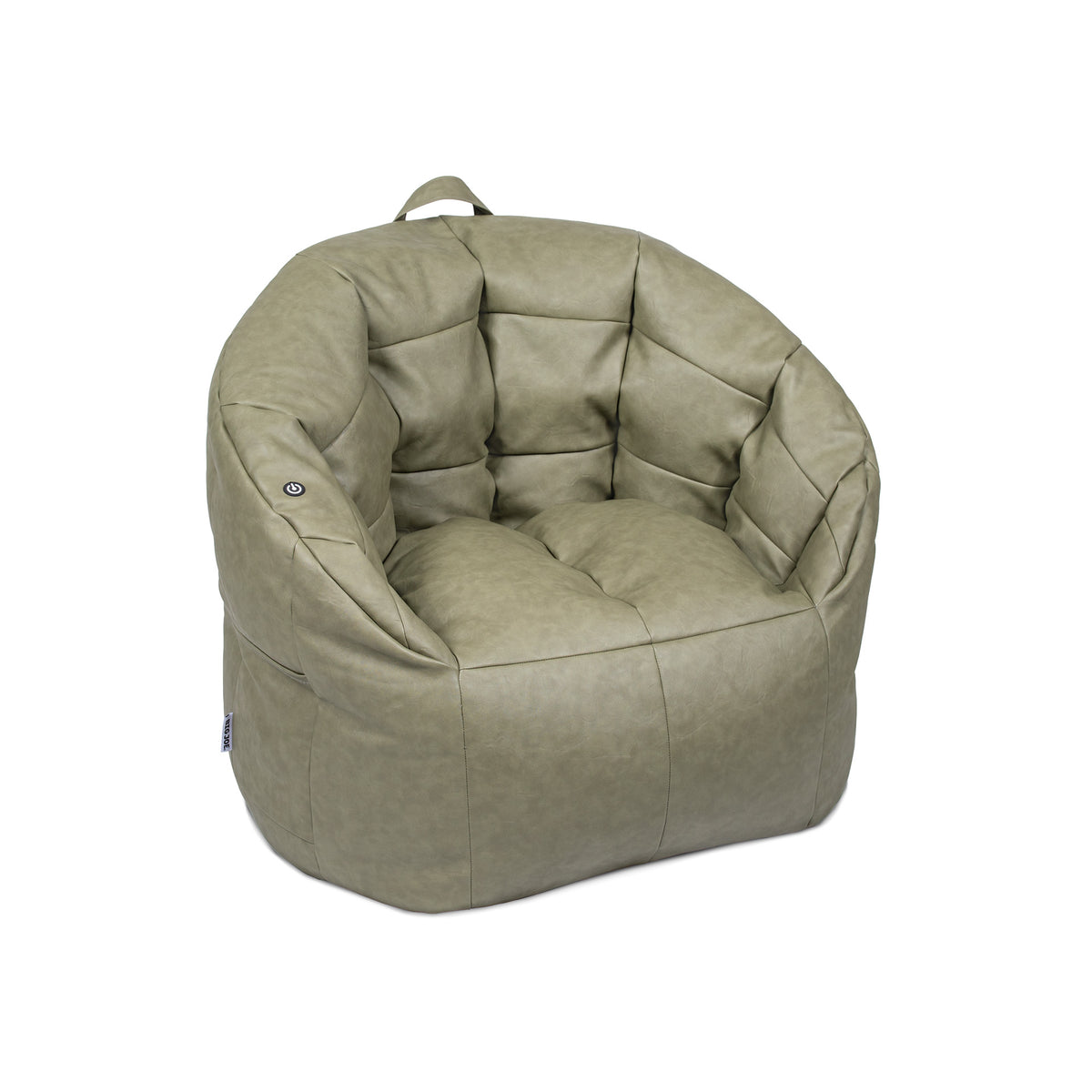 Angle Milano with Vibe in Olive Green vegan leather #color_olive-green-vegan-leather