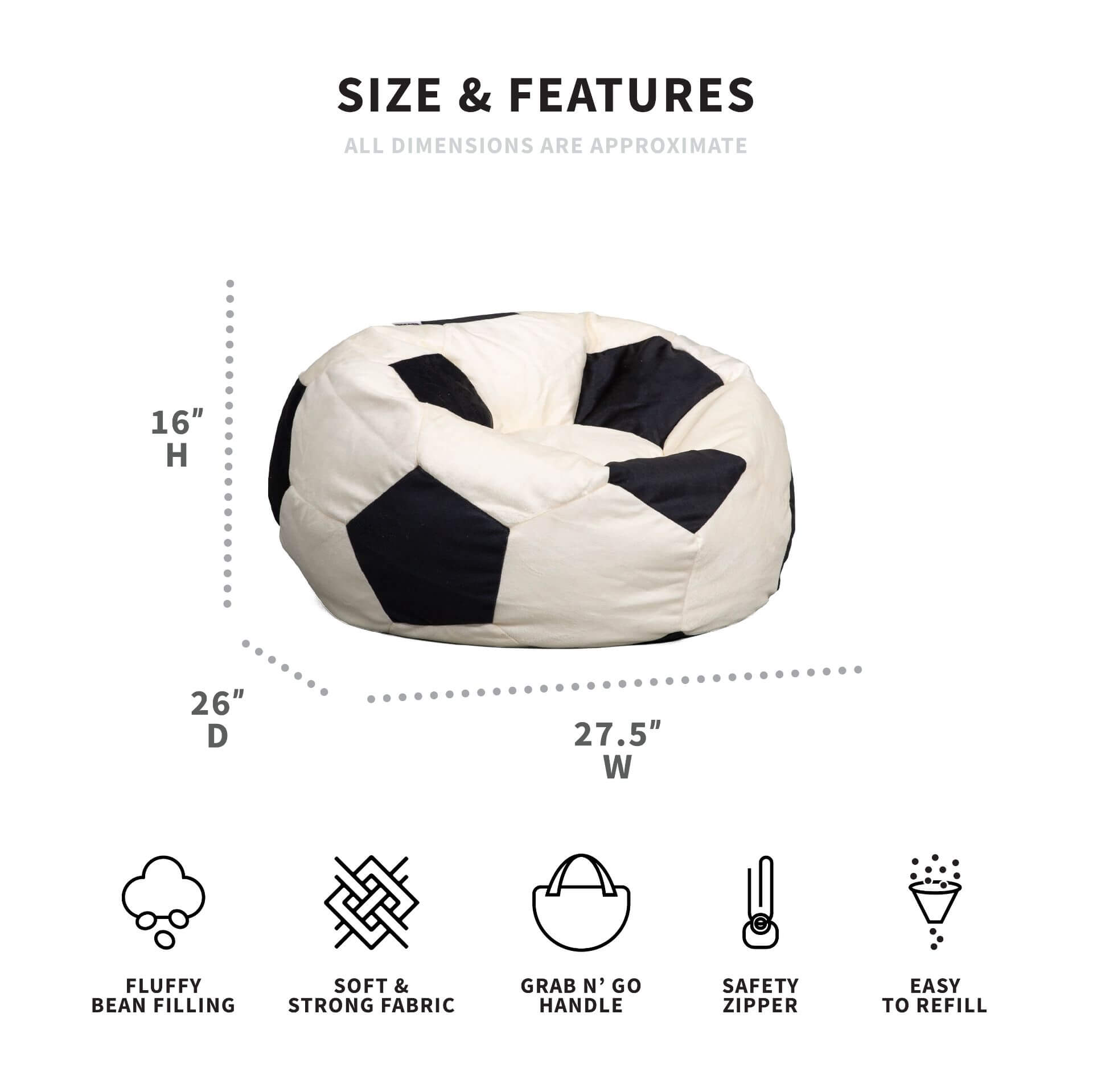 Soccer bean best sale bag chair target