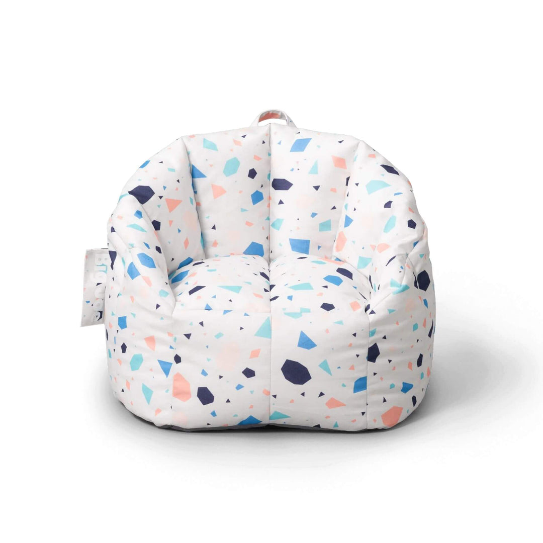 Milano Kids Beanbag Chair with Backrest front #color_dolce-terrazzo-lenox