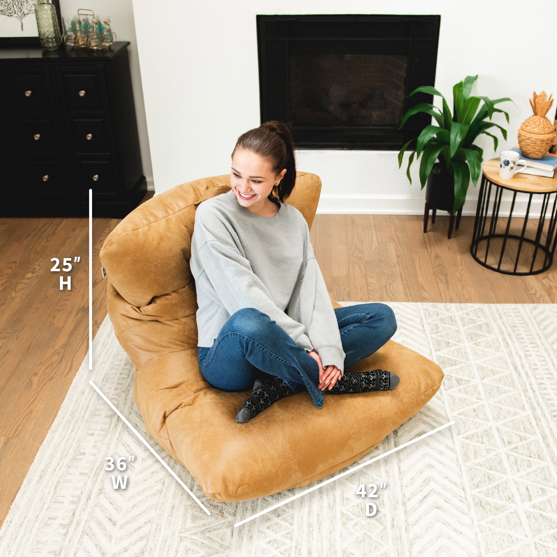 Roma Bean Bag Lounger | Big Joe® Bean Bag Chairs