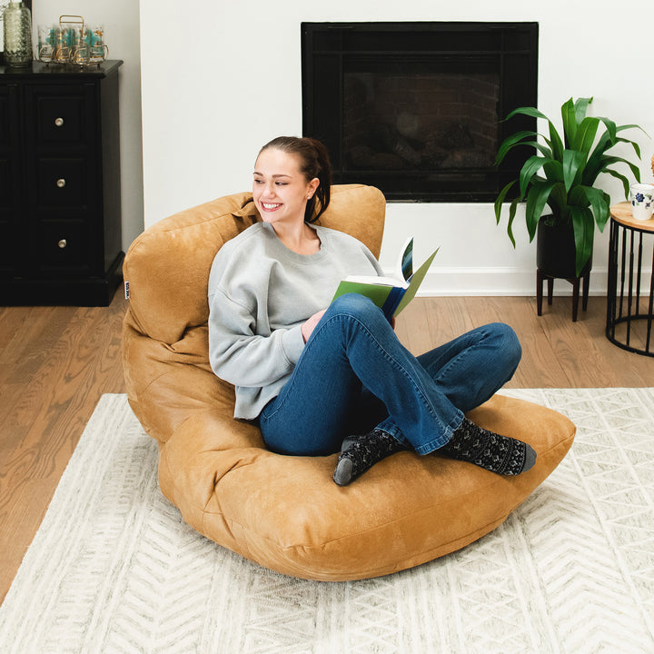 Roma Bean Bag Chair for adults #color_rustic-tan