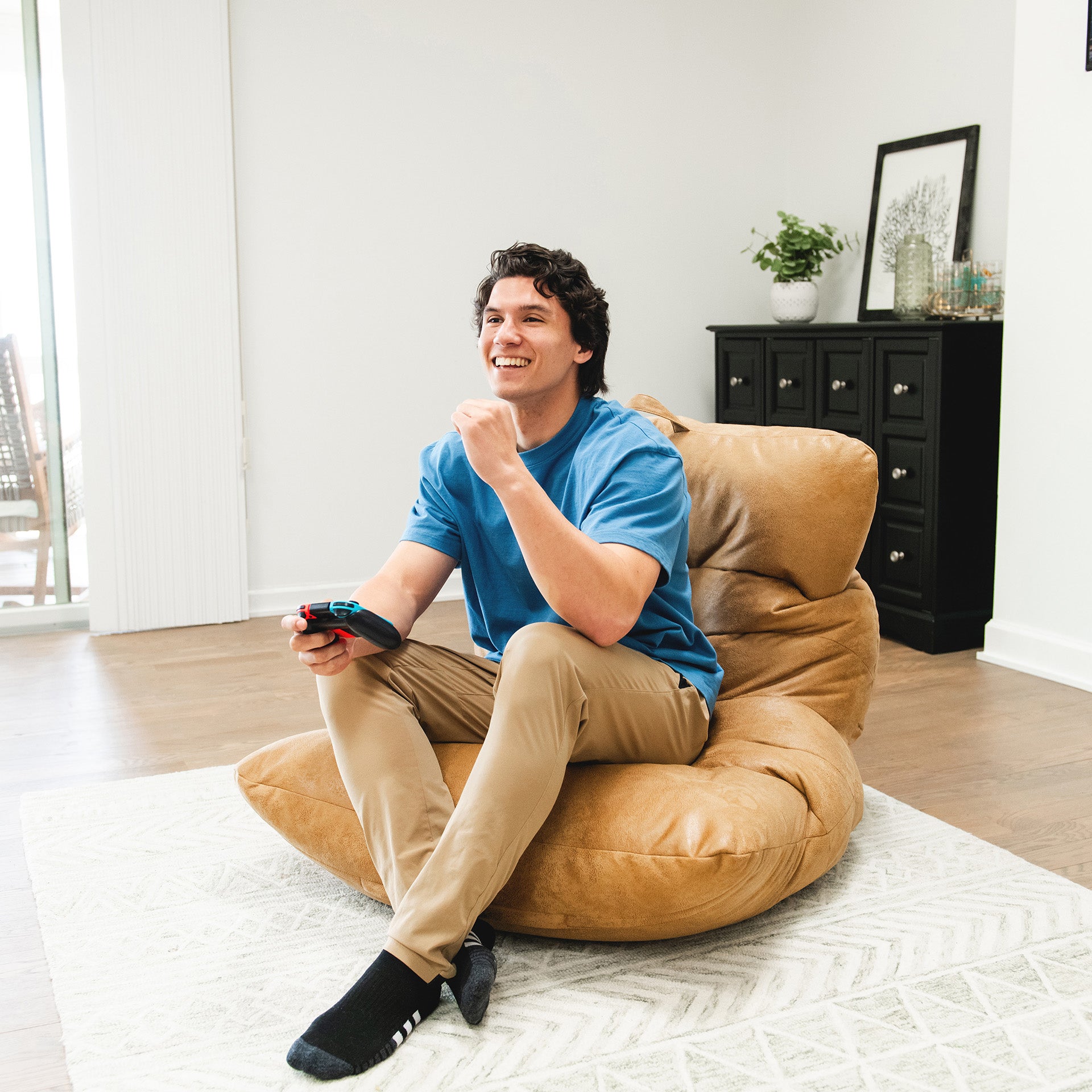 Roma Bean Bag Chair for gamers #color_rustic-tan