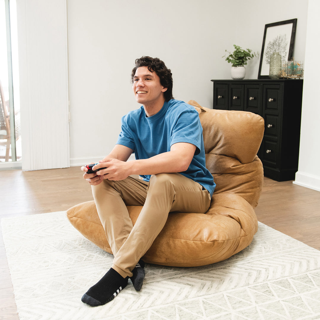 Gaming Chair Roma Bean Bag Chair for adults #color_rustic-tan