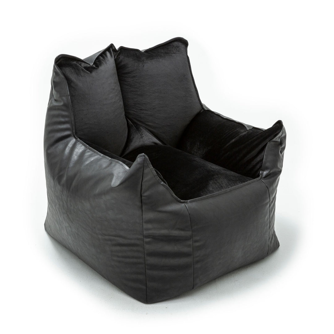 Kids Mitten - black beanbag chair #color_black-lenox