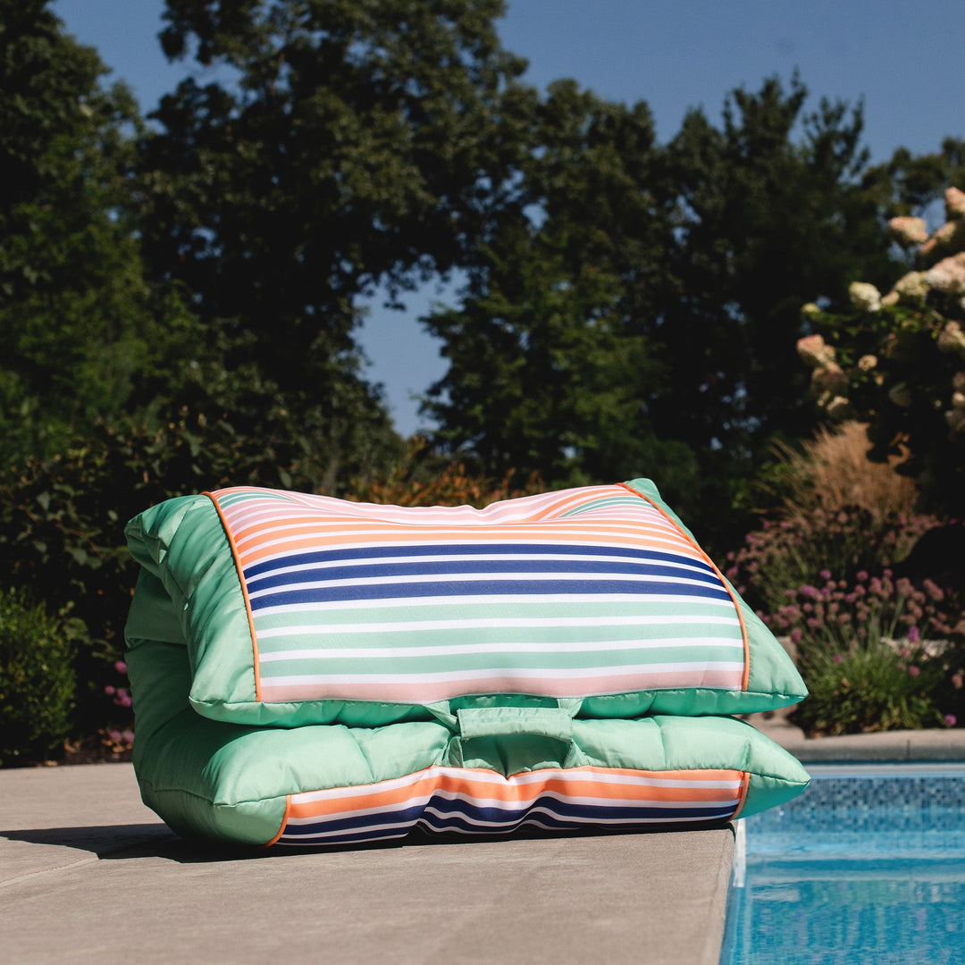 Kona Pool Float Folded for Carry #color_rivera-stripe