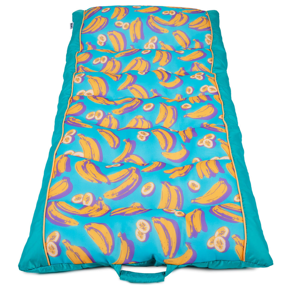 Turquoise pool mat with banana pattern on a white background #color_banana-pop