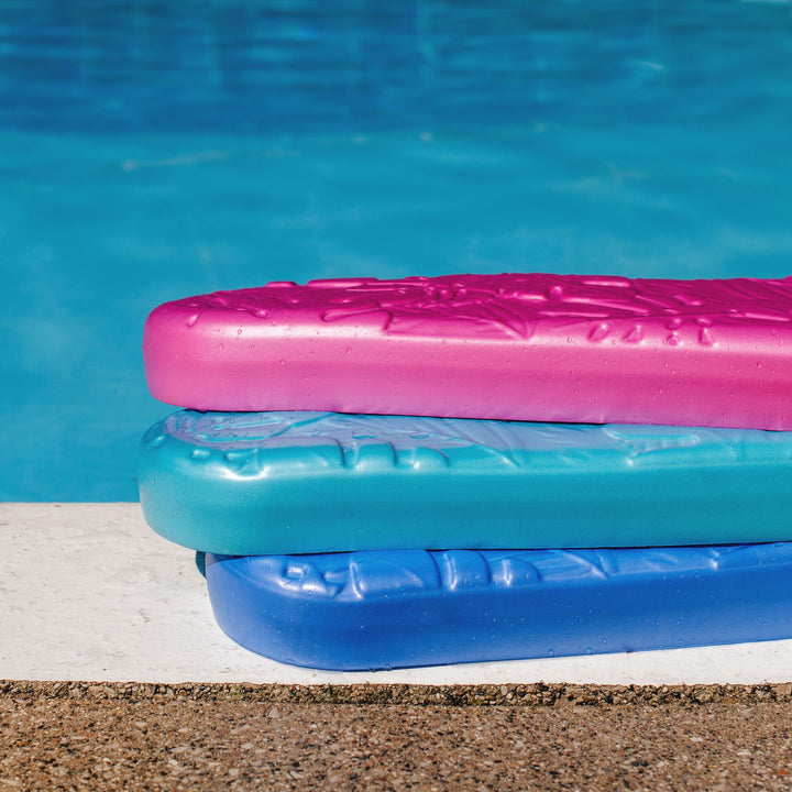 Three colors Aquaria Palm Drifter pool float  #color_pink-palm