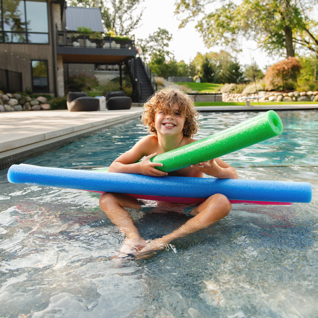Foam Pool Noodle Case of 40 in Green, Blue, Pink 