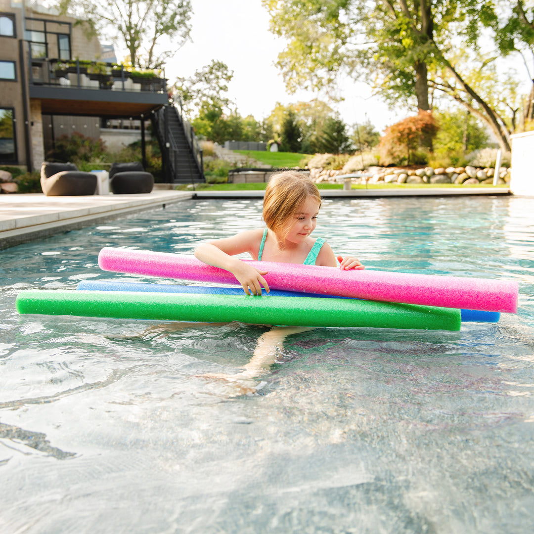 Foam Pool Noodle Case of 40 in Green, Blue, Pink 