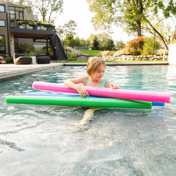 Foam Pool Noodle Case of 40 in Green, Blue, Pink 