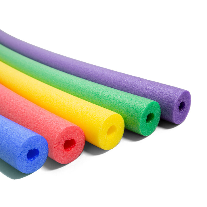 Foam Pool Noodle Case of 40 in Red, Yello, Green, Blue, Purple  
