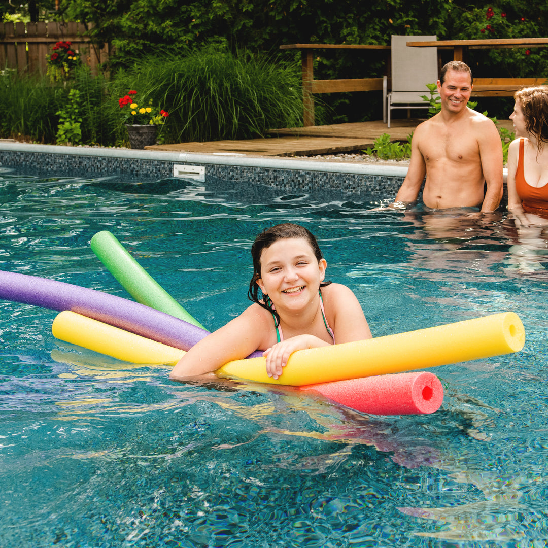 Foam Pool Noodle Case of 40 in Red, Yello, Green, Blue, Purple  