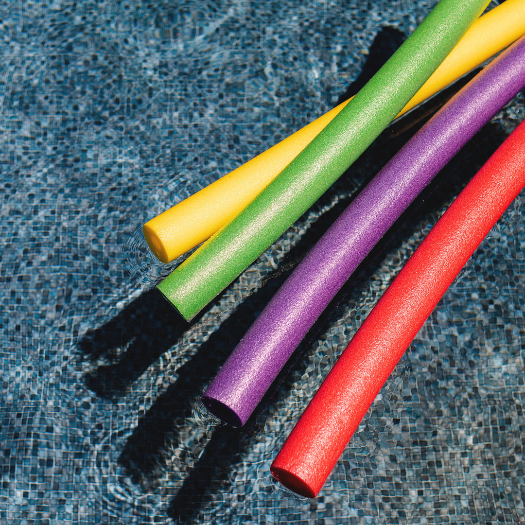 Foam Pool Noodle Case of 40 in Red, Yello, Green, Blue, Purple  