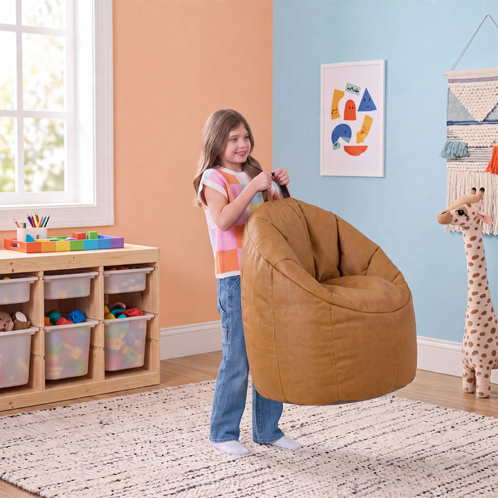 A young girl stands in a child&