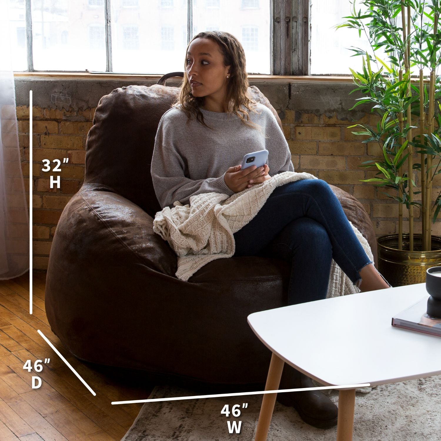 Nestle™ Foam Oversized Chair | Big Joe® Oversized Bean Bag Chairs