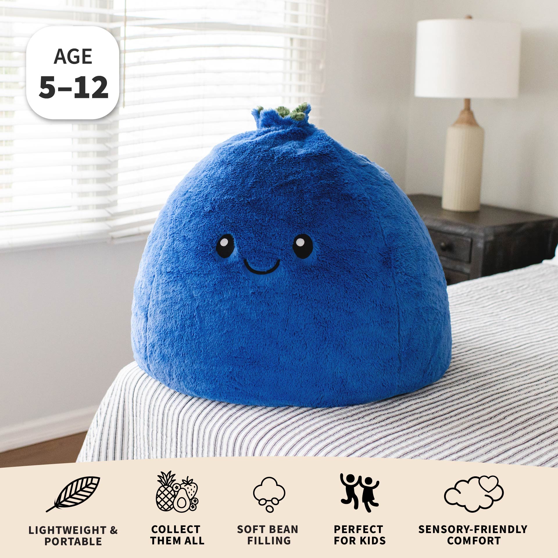 Blueberry PlushiPals® Bean Bag Chair | Big Joe® Chairs For Kids