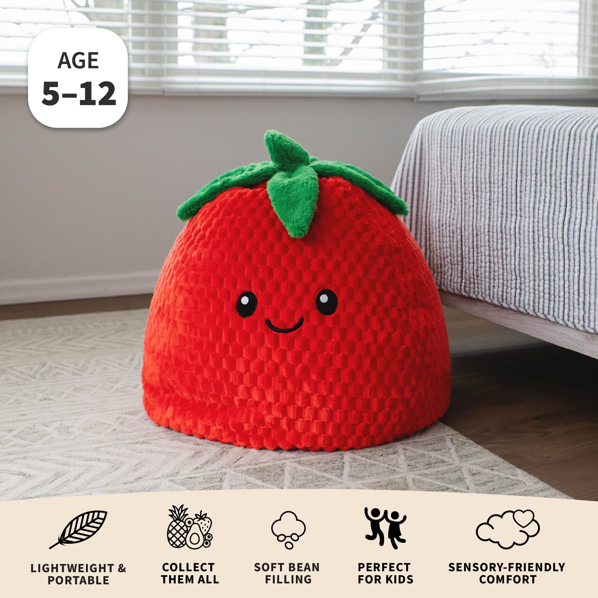 Strawberry PlushiPals™ Bean Bag Chair | Big Joe® Chairs For Kids