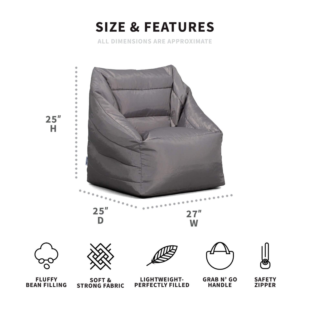 Aurora bean bag chair dimensions #color_graphite-smartmax