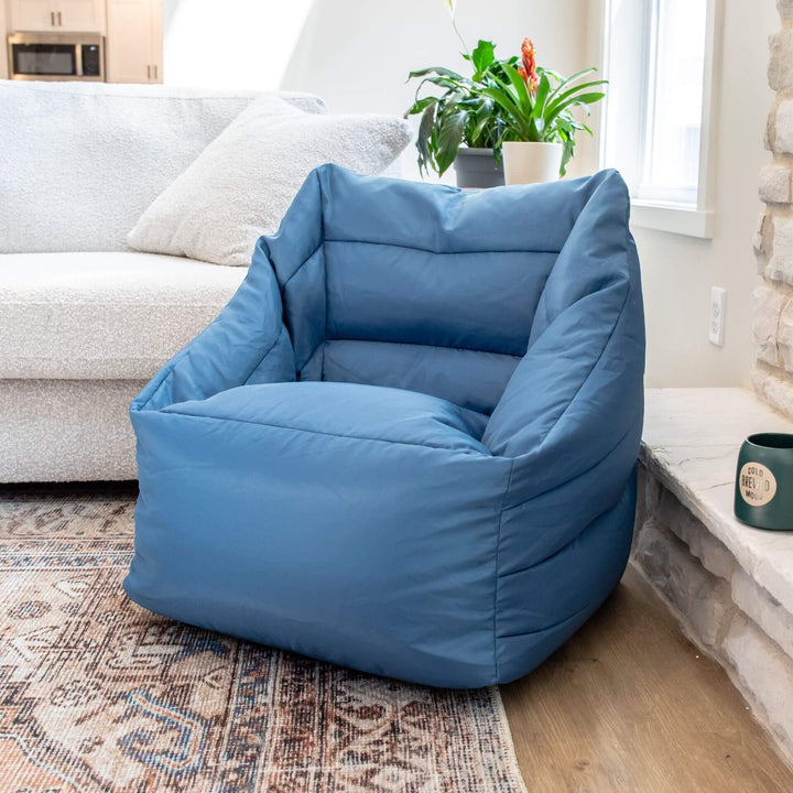 aurora bean bag chair for accent decor #color_elemental-blue-smartmax