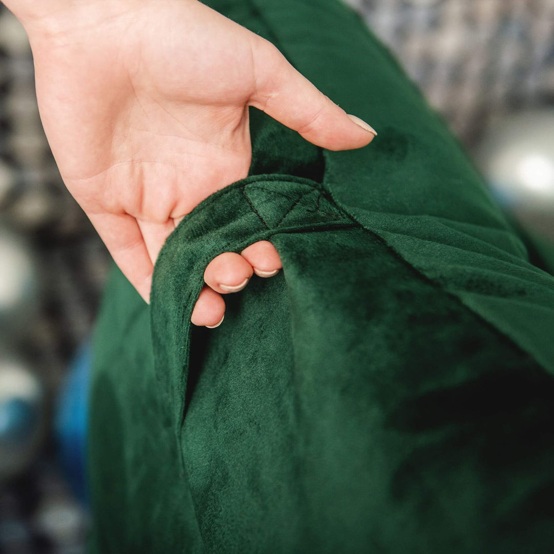 Handle to move bean bag chair #color_deep-emerald-velvet