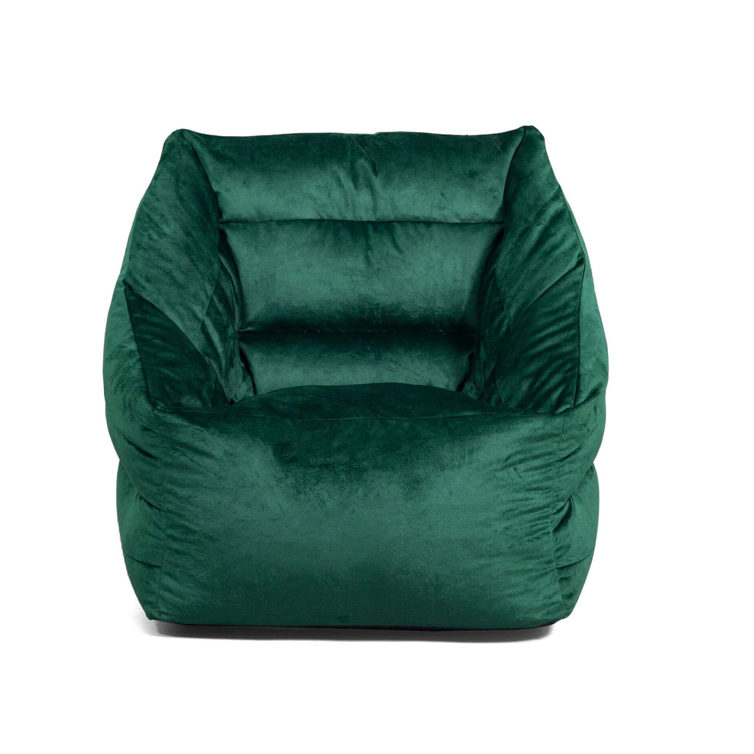 Aurora Chair bean filled #color_deep-emerald-velvet