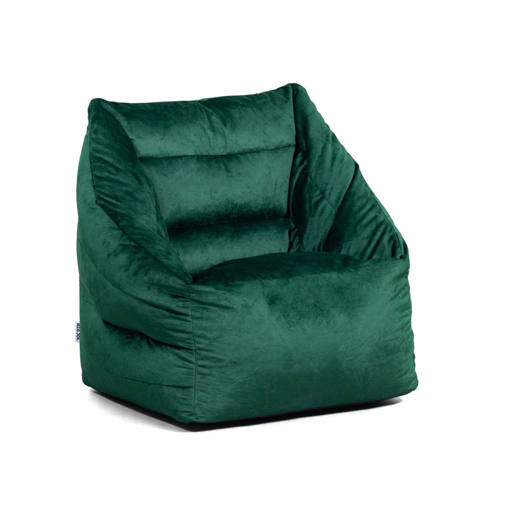 Aurora Chair bean filled #color_deep-emerald-velvet