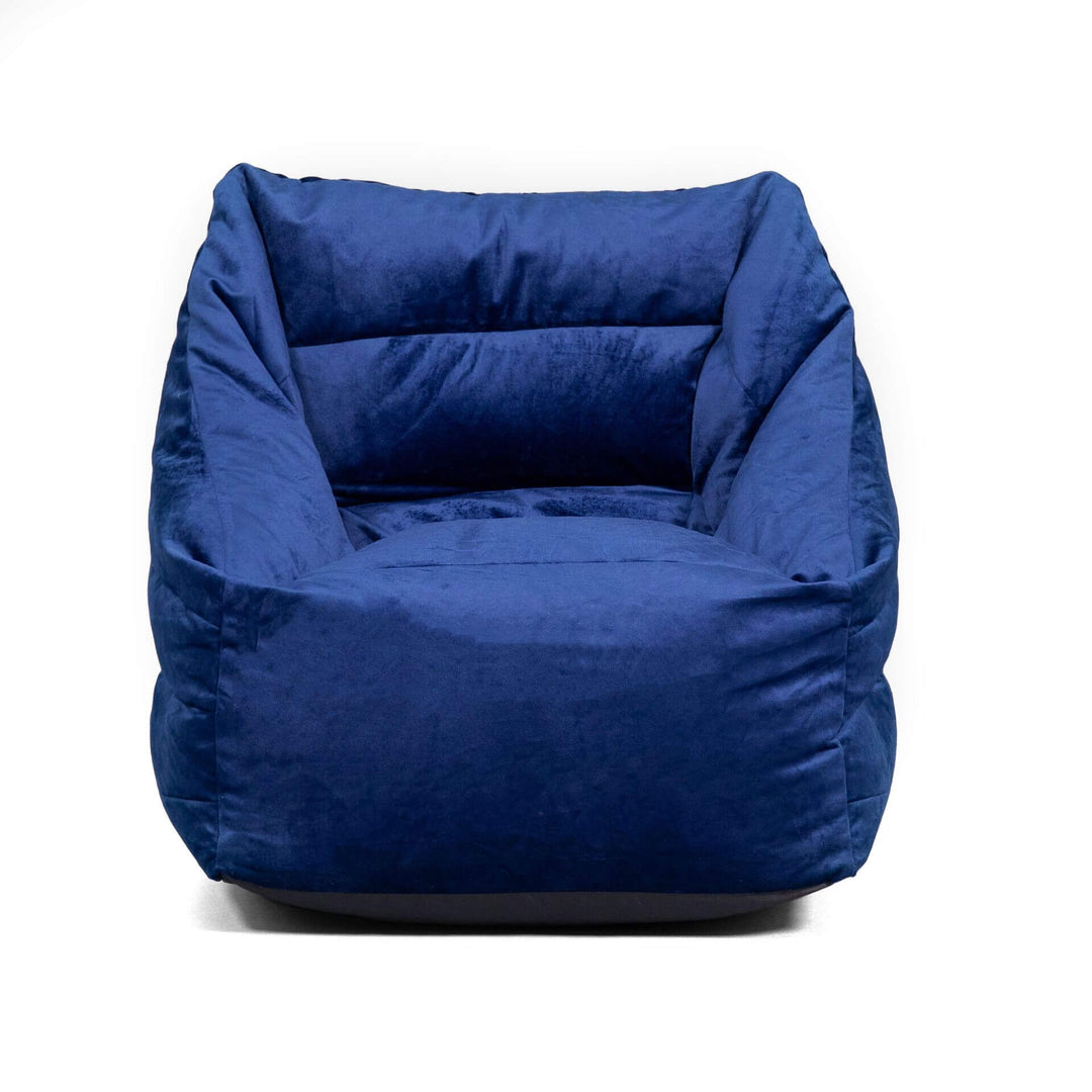 Aurora Chair bean filled #color_deep-navy-velvet