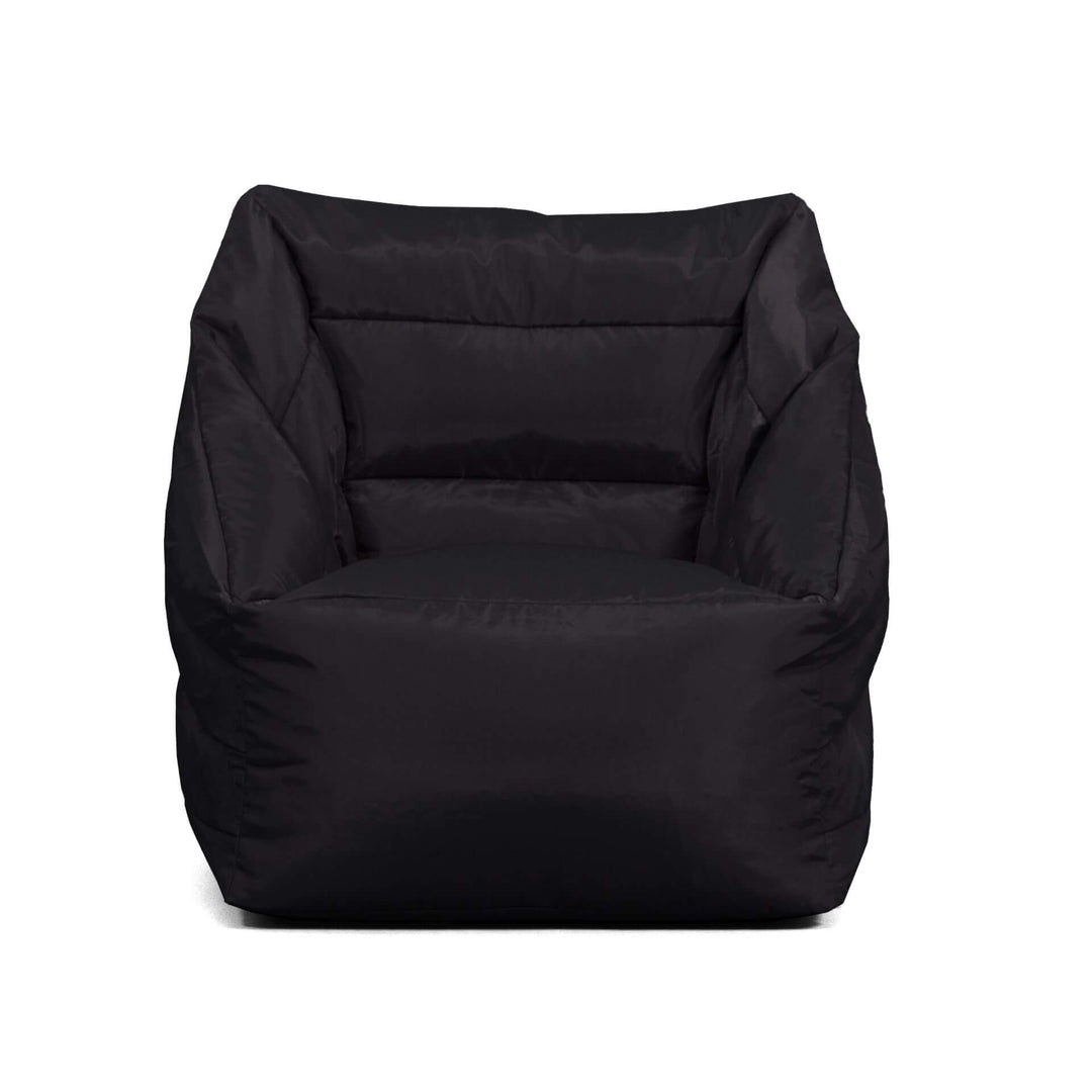 Black beanbag chair front view #color_black-smartmax