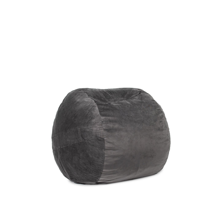 Little Big Fuf Foam Bean Bag Chair #color_teddy-gray-plush