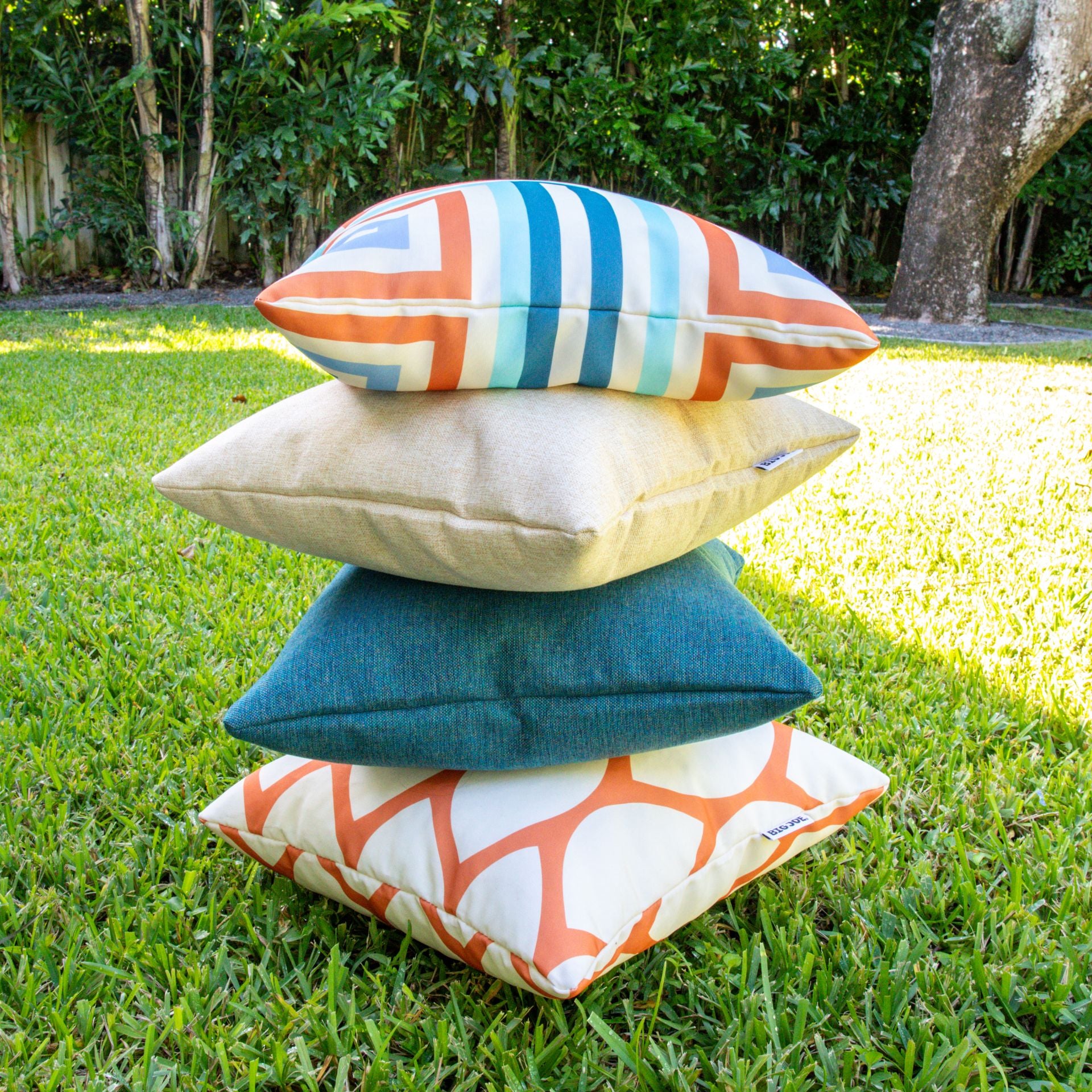 Big best sale green pillows