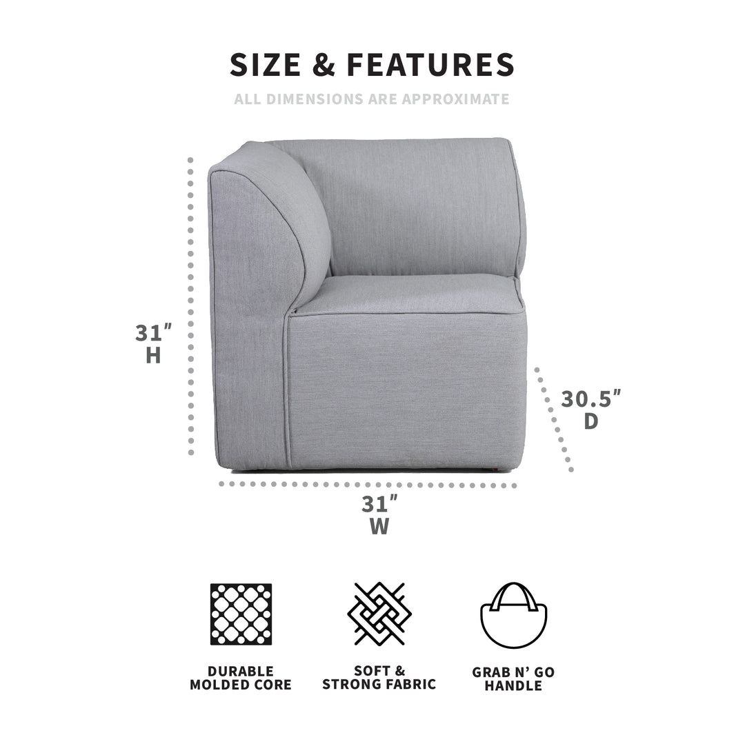 Corner Sectional Chair for Patio #color_fresh-gray