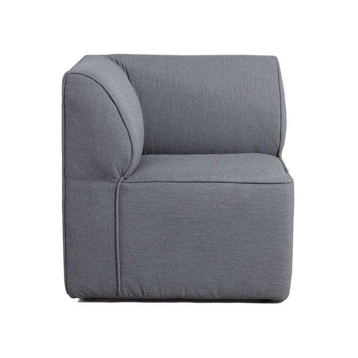 Corner Sectional Chair for Patio #color_smoke-gray