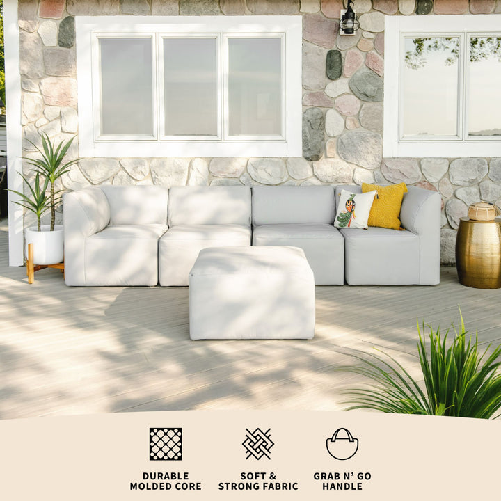 5pc outdoor sofa features #color_light-gray-bask